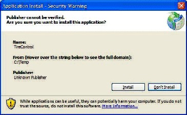 Publisher cann't be verified